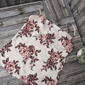 Express Floral Camisole - Pink and Cream
